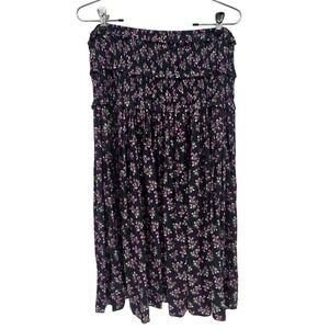 J.Crew Twilight Berry Floral Satin Skirt Small Recycled Poly Boho Midi